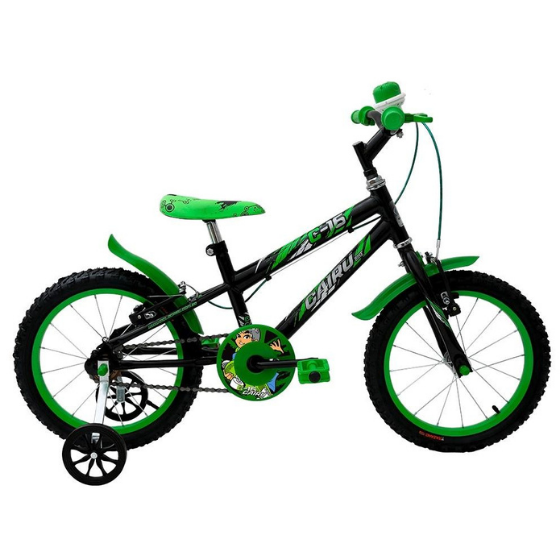 BICICLETA ARO 16 MASCULINO C-16 PRETO/VERDE