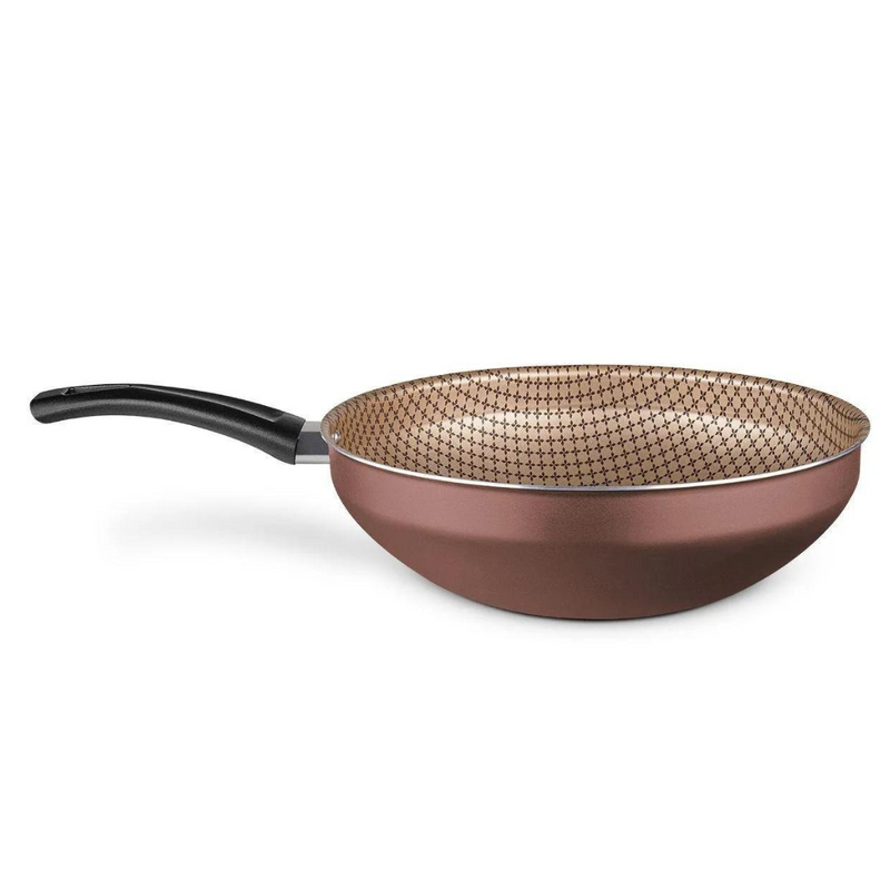 Frigideira Antiaderente Flora Chocolate WOK N28 4,3L