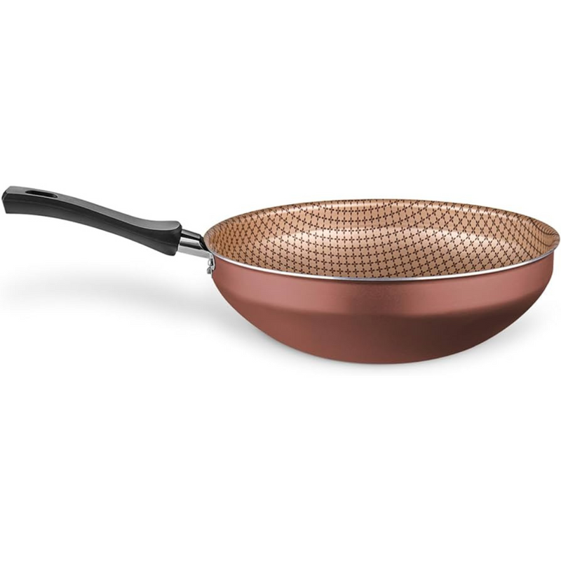 Frigideira Antiaderente Flora Chocolate Wok 2,8 Lts 24cm