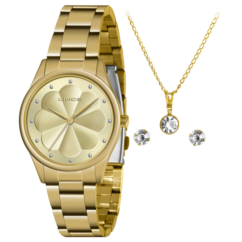 RELOGIO FUNNY FEMININO ANALOGICO LRGJ149L DOURADO