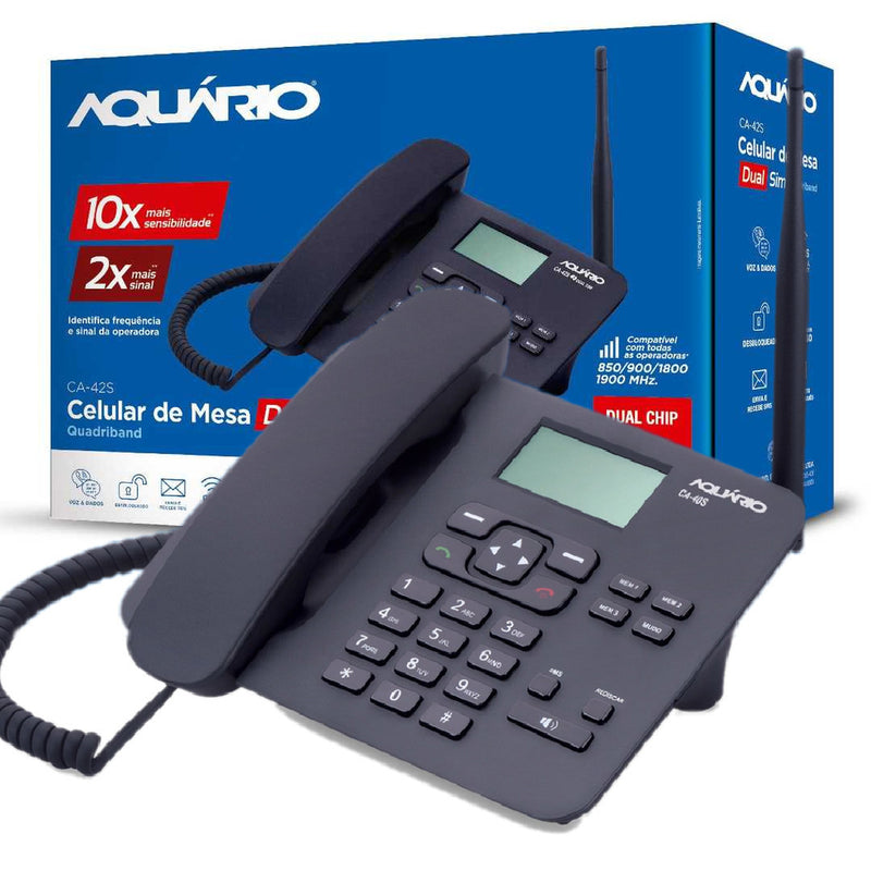 TELEFONE CELULAR DE MESA 4G DUALCHIP 7 BANDAS CA-42S AQUARIO